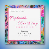 Invitation Aquarelle artistique Floral N'IMPORTE QUEL Anniver