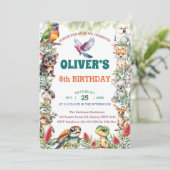 Invitation Aquarelle Australian Baby Animals Anniversaire (Debout devant)