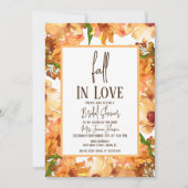 Invitation Aquarelle Automne automne Amour Fête des mariées d (Devant)