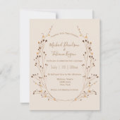 Invitation aquarelle automne automne chute mariage de couronn (Devant)