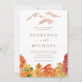 Invitation Aquarelle Automne Bois Mariage de automne (Devant)