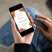 Invitation Aquarelle Automne Élégant Mariage élégant