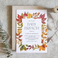 Aquarelle Automne Feuilles Cadre Automne Bébé Brun