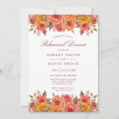 Invitation Aquarelle Automne Floral Rustique Dîner de répétit (Devant)