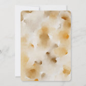 Invitation Aquarelle Automne Jaune & Blanc Cadre Floral (Dos)