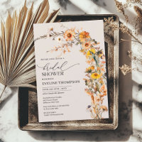 Aquarelle automne jaune orange brun fleur sauvage