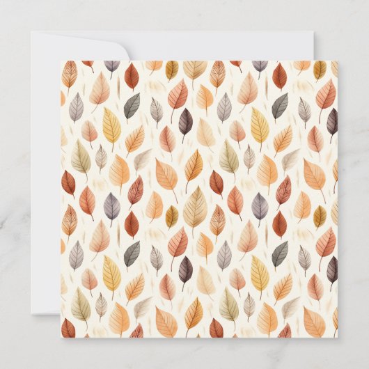 Invitation Aquarelle Automne part du Dîner d'action (Dos)