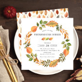 Invitation Aquarelle Automne part du Dîner d'action