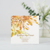 Invitation Aquarelle Automne Partir Thanksgiving Dîner (Debout devant)