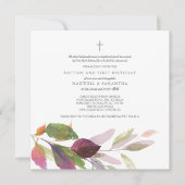 Invitation Aquarelle Autumn Foliage Baptême (Devant)