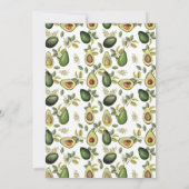 Invitation Aquarelle Avocado Saint Baby shower de Guacamole (Dos)