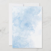 Invitation Aquarelle baby shower bleu crêtes aquarelle (Dos)