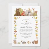 Invitation Aquarelle Baby shower bois (Devant)