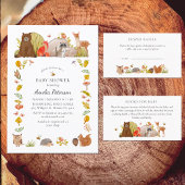 Invitation Aquarelle Baby shower bois