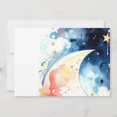 Invitation Aquarelle Baby shower céleste Merveilles (Dos)