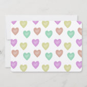 Invitation Aquarelle baby shower Coeurs doux (Dos)