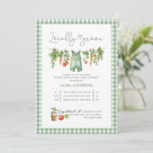 Invitation Aquarelle Baby shower cultivé localement (Debout devant)