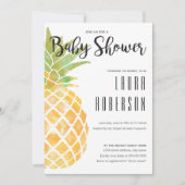 Invitation Aquarelle Baby shower d'ananas (Devant)