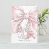 Invitation Aquarelle Baby shower de cabot rose (Debout devant)