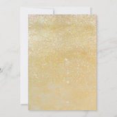 Invitation Aquarelle baby shower de crêtes dorées (Dos)