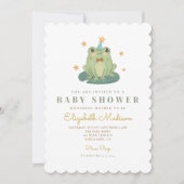 Invitation Aquarelle Baby shower de grenouille magique Invita (Devant)