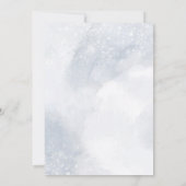 Invitation Aquarelle Baby shower de lapin de neige (Dos)