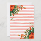 Invitation Aquarelle Baby shower de lapin et carottes florale (Dos)