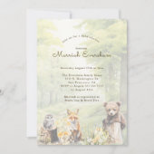 Invitation Aquarelle Baby shower des animaux de la forêt de b (Devant)