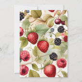 Invitation Aquarelle Baby shower d'été aux baies mixtes (Dos)