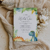 Invitation Aquarelle Baby shower Dinosaur