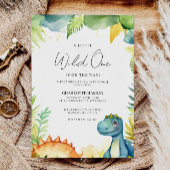 Invitation Aquarelle Baby shower Dinosaur