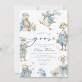 Invitation Aquarelle Baby shower d'oie soie (Devant)