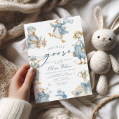 Invitation Aquarelle Baby shower d'oie soie