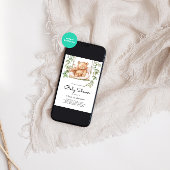 Invitation Aquarelle Baby shower d'ours en peluche