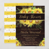 Invitation Aquarelle Baby shower du cadre frontalier des tour (Devant / Derrière)