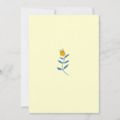 Invitation Aquarelle Baby shower Fleurs d'été (Dos)