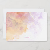 Invitation Aquarelle Baby shower Fleurs du Jardin (Dos)