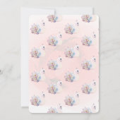 Invitation Aquarelle Baby shower floral de cygne bébé (Dos)