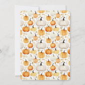 Invitation Aquarelle Baby shower orange petit Citrouille (Dos)