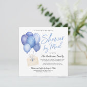 Invitation Aquarelle Baby shower par distance de courrier (Debout devant)