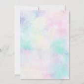 Invitation Aquarelle baby shower rose et bleu (Dos)