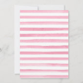 Invitation Aquarelle Baby shower rose et jaune Fleurs (Dos)