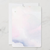 Invitation Aquarelle Baby Swan Flower 1er (Dos)