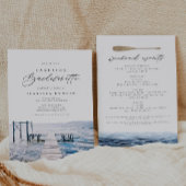 Invitation Aquarelle Bachelorette Lakeside au lac