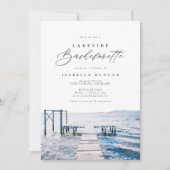 Invitation Aquarelle Bachelorette Lakeside au lac (Devant)