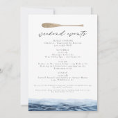 Invitation Aquarelle Bachelorette Lakeside au lac (Dos)