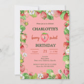 Invitation aquarelle baie douce première fille (Devant)