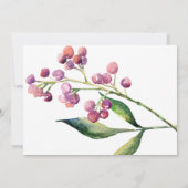Invitation Aquarelle Baies & Bourgeons Pour Toujours Après (Dos)