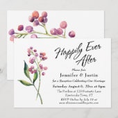 Invitation Aquarelle Baies & Bourgeons Pour Toujours Après (Devant / Derrière)