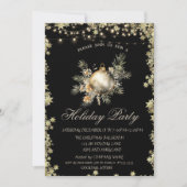 Invitation Aquarelle Ball Branches Stars Vacances (Devant)